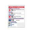 Pickup - Affiche de sécurité : Appels d'urgence - 22,5 x 30 cm
