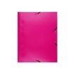 Exacompta - Chemise polypro à rabats - A4 - pour 150 feuilles - fuchsia opaque