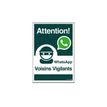 Pickup - Plaque de signalisation - 230 x 330 mm - whatsapp voisins vigilants