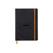 Rhodia Goalbook - Carnet souple A5 - 224 pages numérotées - petits carreaux - noir