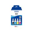 8715946685205-Epson EcoTank 664 - pack de 4 - noir, jaune, cyan, magenta - réservoir d'encre original-Avant-0