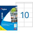 Apli Agipa - Etui A5 - 100 Étiquettes enlevables blanches multi-usages - 38,5 x 65 mm - coins arrondis - réf 114261
