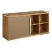 3483600012340-Crédence SLIVER - L160 x H80 x P45 - 1 porte coulissante - Noyer et bronze-P_79356211_1-0