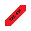 4977766686358-Brother TZe451 - Ruban d'étiquettes auto-adhésives - 1 rouleau (24 mm x 8 m) - fond rouge-P_79360928_5-0