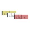 ELVE - 10 Blocs passe-partout 3 volets - 50 x 150 mm - numéroté - jaune