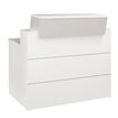 Banque d'accueil droite SUNDAY - L120 x H74/110 x P72/83 - Gris