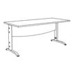 2012348122427-Bureau droit IDRA - L80 cm - Pieds blanc - plateau imitation Hêtre-P_79376964_6-3