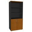 2012348123660-Bibliothèque IDRA/DUAL  avec 2 portes basses - L80 x H180 x P47 - Corps anthracite - Portes-P_79377088_1-0