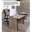 3483600448361-Bureau MAMBO - 140 cm - Pieds panneaux - Chêne/chocolat-P_79381460_2-1