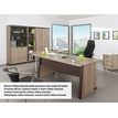 3483600448361-Bureau MAMBO - 140 cm - Pieds panneaux - Chêne/chocolat-P_79381460_4-3