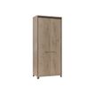 3483600448477-Armoire haute MAMBO - L80 x H187 x P46 - 2 portes - Chêne/chocolat-P_79381471_1-0