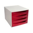 9002493423350-Exacompta Ecobox - Module de classement 4 tiroirs - gris/framboise transparent-P_79389270_2-1