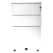 Caisson bout de bureau - 3 tiroirs - 69 x 41,6 x 74,6 cm - blanc