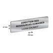 2012349936450-Plaque de porte personnalisée avec votre texte - 170 x 47 mm - argentée - adhésivée pr