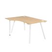 3483600495471-Bureau compact à gauche SUNDAY - 160 cm - Pieds trapèze - Chêne-P_79408130_1-0