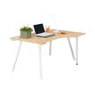 3483600495488-Bureau compact à droite SUNDAY - 160 cm - Pieds trapèze - Chêne-P_79408131_2-1