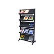 3660141880632-Présentoir mobile simple face - 5 tablettes - noir-P_79409437_1-0