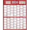 3592930026511-Bouchut 229 - Calendrier bancaire recto 14 mois - 55 x 43 cm - rouge--0