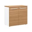 Rangement bas YES ! - L80 x H74 x P42 - 2 portes - Façade et dessus merisier