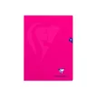 Clairefontaine Mimesys - Cahier polypro 24 x 32 cm - 96 pages - grands carreaux (Seyes) - rose