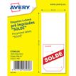 5014702032608-Avery -  1000 étiquettes à cheval pré-imprimées Soldé - 50 x 125 mm - Blanc/Rouge-P_79425567_1-0