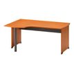 Bureau compact à gauche JAZZ+ - 160 cm - Pieds panneaux - Aulne