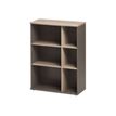 3483600784155-Rangement haut JAZZ+ - L80 x H112 x P39 - 6 niches - Chêne gris-P_79426216_1-0