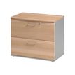 3483600784537-Rangement bas JAZZ+ - L80 x H71 x P48 - 2 tiroirs - Hêtre ambré-P_79426253_1-0