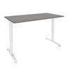 3253310160026-Bureau LEVEL - Bureau éléctrique - L140 - pied blanc - plateau Imitation Chêne gris-P_79429786_1-0