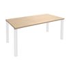 3253310153905-Bureau droit EXPRIM - L160 cm - Plateau imitation Chêne clair - Pieds blanc-P_79432239_1-0