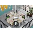 3253310164116-Bureau compact EXPRIM - L160 cm - Retour droite - Plateau Blanc perle - Pieds carbone (Pieds de renfort obligato-P_79432292_3-1