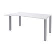 3253310165144-Bureau Vague EXPRIM - L160 cm - Retour gauche - Plateau Blanc perle - Pieds alu-P_79432395_1-0