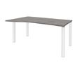 3253310165199-Bureau Vague EXPRIM - L160 cm - Retour gauche - Plateau imitation Chêne gris - Pieds blanc-P_79432400_1-0