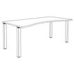 3253310165250-Bureau vague symétrique EXPRIM - L180 cm - Plateau imitation Erable - Pieds blanc-P_79432406_5-4