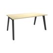 3253310161924-Bureau simple STEELY - L120 cm - Pieds carbone - plateau imitation Erable-P_79432473_1-0