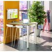 3253310166141-Table Lounge - L120xH105xP60 cm - 2 Pieds alu - plateau blanc perle-P_79432808_2-1