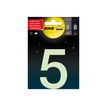 8711234005267-Pickup Glow in the dark - Étiquette autocollante phosphorescente 75 mm - Chiffre 5-P_79435403_1-0