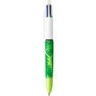 0400794382663-BIC 4 Couleurs - Stylo à bille 4 couleurs - 1 mm - corps texturé velours motif feuilles-P_79438266_1-0