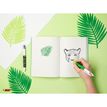 0400794382663-BIC 4 Couleurs - Stylo à bille 4 couleurs - 1 mm - corps texturé velours motif feuilles-P_79438266_4-3