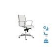 Fauteuil de bureau ACER+ - dossier bas - accoudoirs fixes - blanc