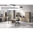 3483600933430-Bureau MAMBO - 140 cm - Pieds métal - Chêne/chocolat-P_79439510_2-1