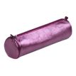 Clairefontaine - Trousse ronde - cuir - cerise