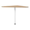 Angle de liaison de bureau 90° YES ! - Pied ajustable blanc - Chêne