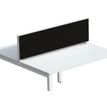 Ecran de séparation cadre aluminium H33 x L160 cm - cadre aluminium blanc - toile noir