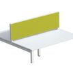 Ecran de séparation cadre aluminium H33 x L160 cm - cadre aluminium blanc - toile vert