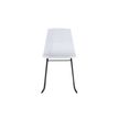 Lot de 2 chaises CUBE - Pieds trapèzes acier noir - assise blanche