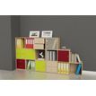 7331910014713-Bibliothèque modulaire MAXICOLOR - 3 cases - plateau imitation chêne clair-P_79441471_2-1
