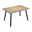 Bureau LEONARDO - 120 cm - Pieds métal noirs - Chêne