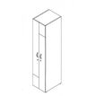 2012349514566-Armoire vestiaire 2 portes - H185 x L40 x P52 cm - Blanc-P_79441868_2-1