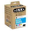 Cartouche compatible Epson 35XL Cadenas - pack de 4 - noir, cyan, magenta, jaune - ink